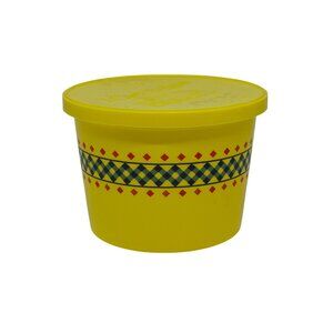 VTG “I Can’t Believe It’s Not Butter!” Yellow Plastic Tub Container w/ Lid 1980s
